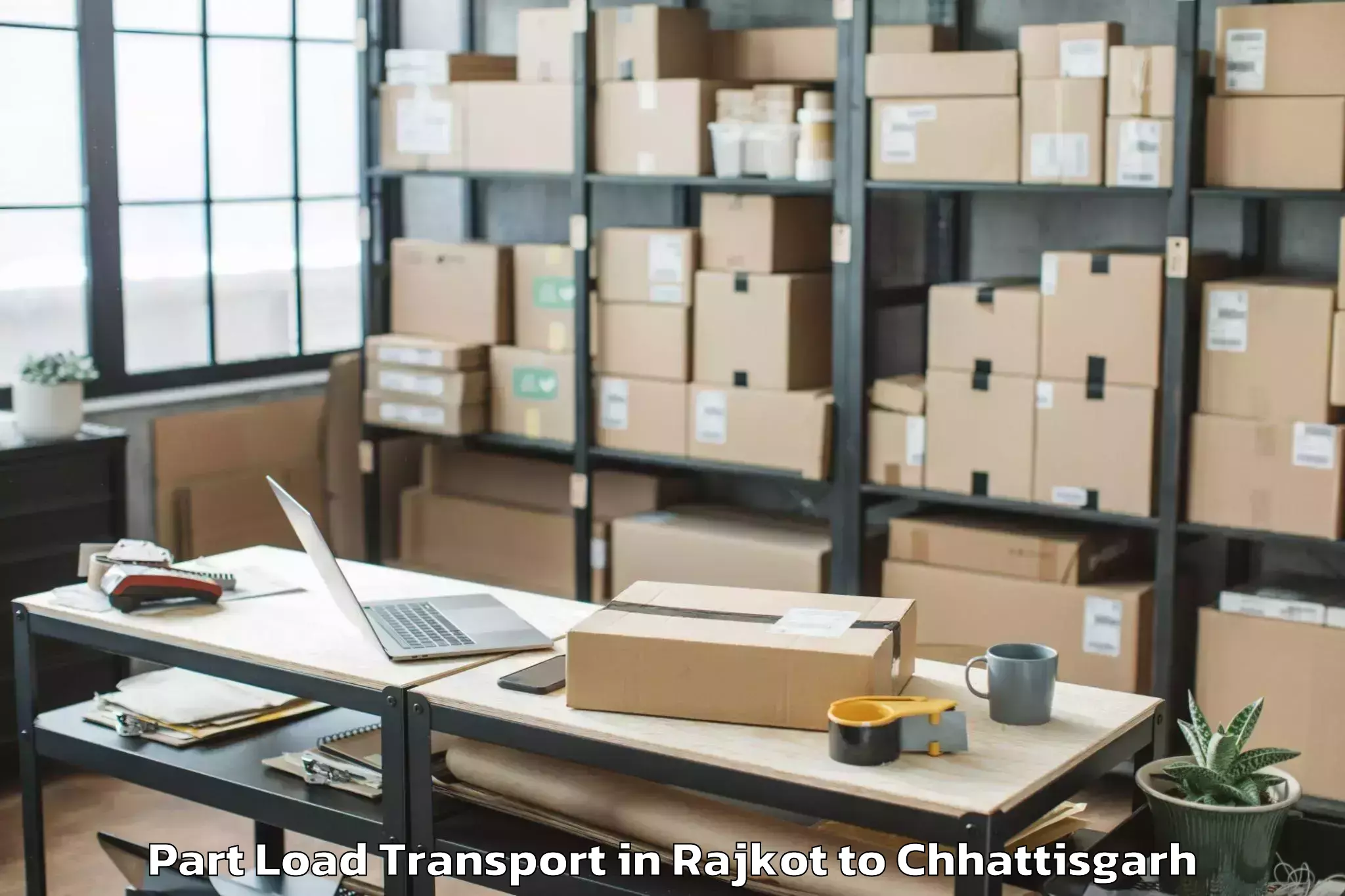 Affordable Rajkot to Pandariya Part Load Transport